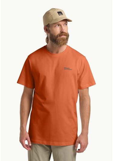 Jack Wolfskin Essential T M Erkek T-shirt-29704 Turuncu