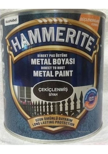 Marshall Hammerite Direkt Pas Üstü Çekiçlenmiş Siyah Boya 0.75