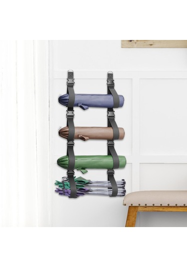 Dolıty Depolama Kamp Sandalyesi Rafı, Şemsiyeler, Plaj Siyah Çok Renkli