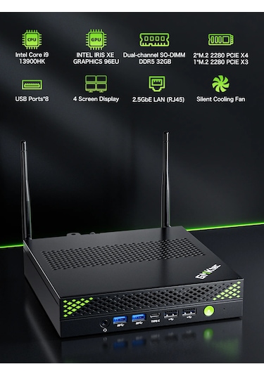 Gmktec K10 i9-13900HK 32 GB 1 TB SSD W11P Mini Pc