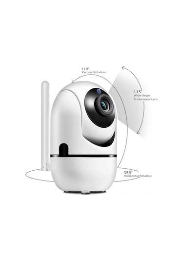 Qingmipy Ev Güvenliği Kamerası: 1080p Hd, 360 Panoramik Takip, İki Yönlü Ses, İrfalı Gece Görüşü, Wifi İle Uygulama Kontrolü 360eyes