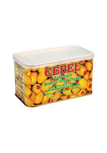 Cebel Birberli Yeşil Zeytin Teneke 600 G