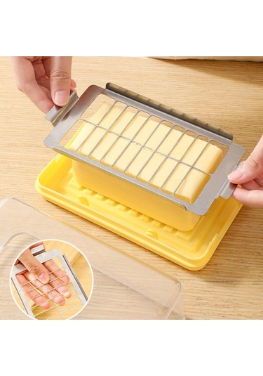 Kapaklı Tereyağı Kesici Saklama Kutusu Kapaklı Peynir Pişirme Saklama Kullanışlı Tereyağı Kabı Diğer