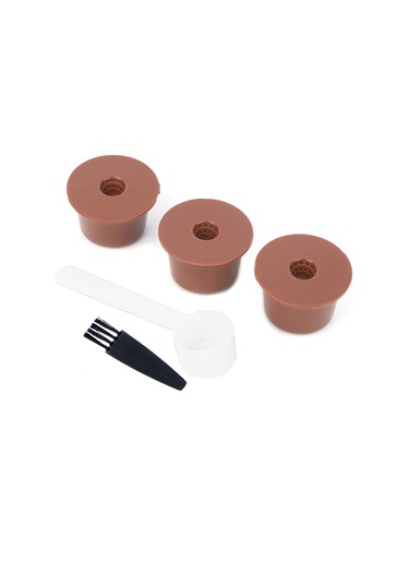 Maiyame Caffitaly Uyumlu Yeniden Kullanılabilir Kahve Filtre Seti: Fırça Ve Kaşık Dahil, Sağlıklı Ve Çevre Dostu Kahverengi