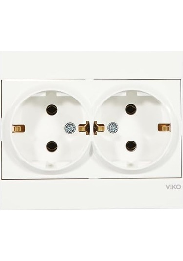 Karre Beyaz İkili Topraklı Priz