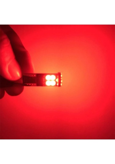 12 Led T10 Park Plaka İç Aydınlatma Ampulü Kırmızı