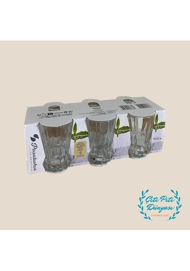 Paşabahçe Gaia 6'lı Kahve Yanı Su Bardağı Şeffaf