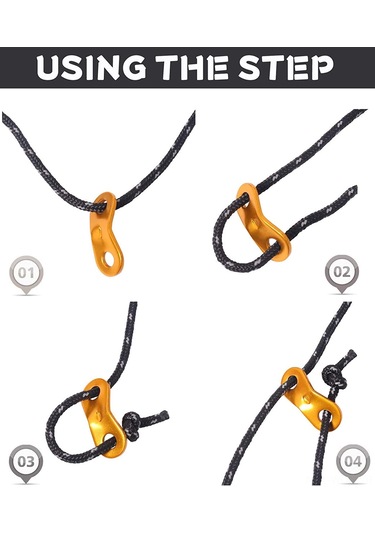 Neevoyu 10 Adet 4mm 600d Polipropilen Telli, 260kg Yük Taşıma Kabiliyetli, Aluminyum Regülatörlü, Reflektif Çadır Rengi Teli İle Taşıma Çantası Siyah