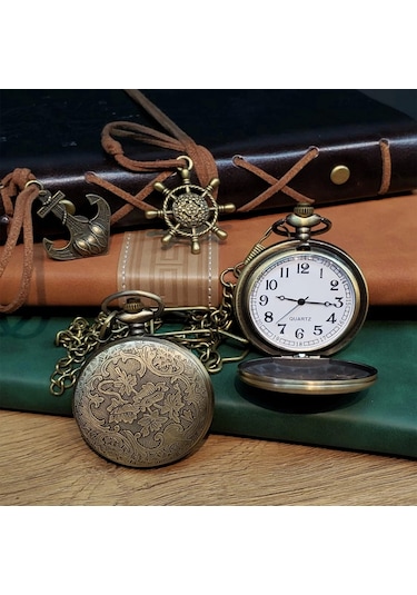 Köstekli Cep Saati Çok Renkli