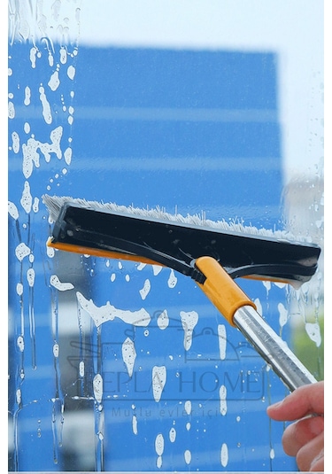 Sihirli Süpürge V Şekli ve Çekçek İle Çift Fırçalı Çift Taraflı Temizleme Fırçası