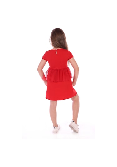 Toontoy Kız Bebek Cup Cake Nakışlı Elbise Kırmızı