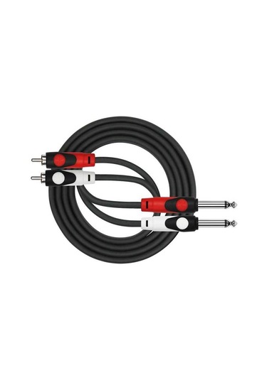 Kirlin 3Mt Patch Kablo (2X1-4" Mono - 2Xrca)
