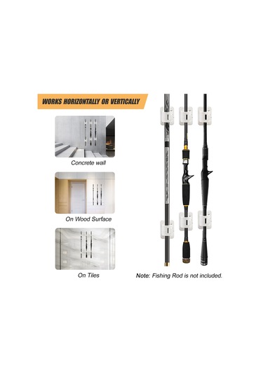 Neevoyu 10 Adet Abs Malzeme Sahte Zımbırtı Kilitli Olta Tutucu, Beyaz Renk, 4.5x3.3x4.2 Cm Ölçüleri