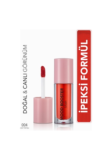 Flormar Yoğun Pigmentli Likit Allık (KIRMIZI) - Mood Booster Lbl. - 004 Feel The Red - 8682536043731