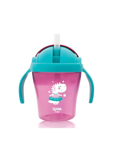 Wee Baby Pipetli Bardak Pembe Renkli Çok Renkli