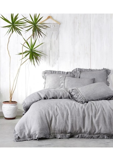 Ecocotton Miranda Pamuk Saten Çift Kişilik Nevresim Takımı 200x22 Düz Renk