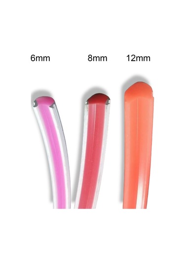 Ikinci Nesil Mor Difüzör 5 Metre 6mm Neon Led Silikon Şerit Kapağı Led Şerit İçermez Mor