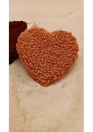 2'li Kalp Anahtarlık Charm Kırmızı
