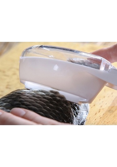 Dancemonkey Kapaklı Mutfak Ölçekleyici Balık Ölçer - Beyaz Beyaz