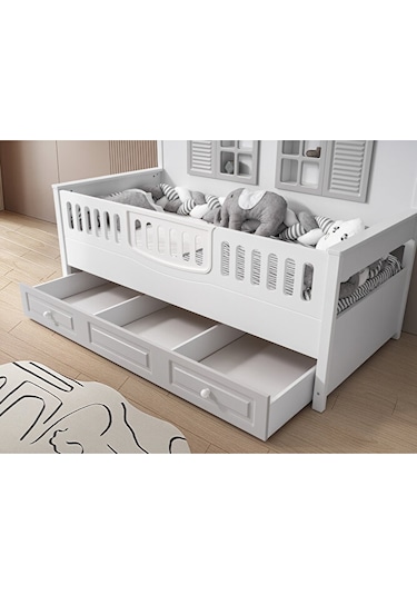 Aymini Lorena 4 Kapılı Bebek Odası Takımı Ahşap  -  Beyaz