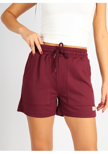 Soft&Basic Bordo Modal Rahat Kumaş Şort Bordo