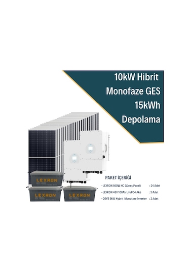 10kw Monofaze Hibrit Sistem 2