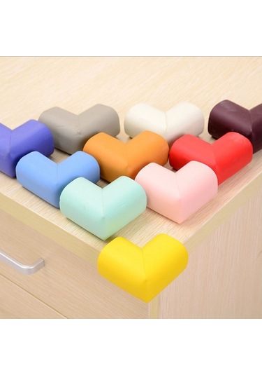 Sones 8 Adet 55 X 55mm Çocuk Koruma Köşesi Yumuşak Masa Masası Çocuk Güvenlik Köşesi Bebek Güvenlik Kenar Koruyucuları Ahşap Çok Renkli