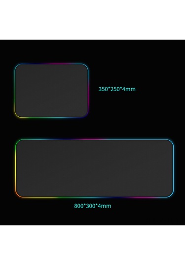 Geeksen Rgb Aydınlatmalı Kaymaz Oyuncu Mouse Pad, 14 Işık Modu, Usb Bağlantılı, 35x25cm