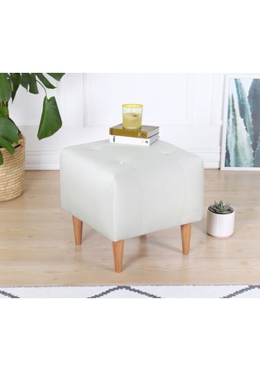 Lorencehome Tomp Puf - Krem / Lorence Home