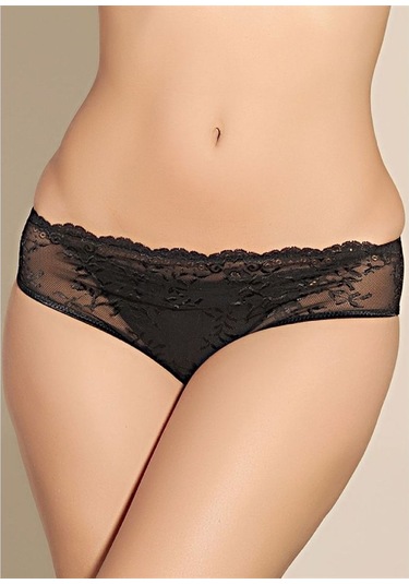 Magic Form 410 Yüksek Belli Dantelli Normal Külot - Siyah Siyah