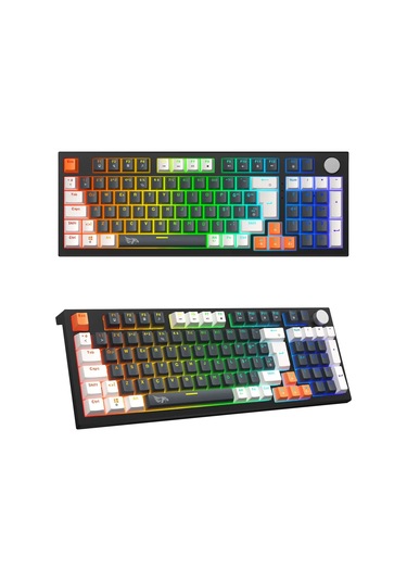Rgb Kablolu Mekanik Oyuncu Klavyesi Mavi Switch Gasket Yapı Rgb Gaming Kablolu Klavye, Gaming Keyboard Rgb Gameagle Numpadli Full