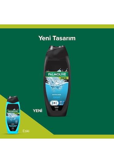 Palmolive Men Sport Canlandırıcı 3'ü 1 Arada Yüz Vücut ve Saç İçin Duş Jeli ve Şampuan 500 ML