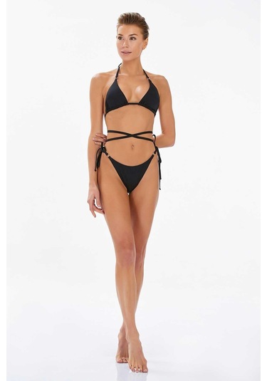 Kadın Siyah Üçgen Bikini C6t2n7o3 001