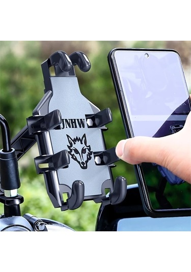 Xuweiwei Oktopus Tutucu Motosiklet Telefon Askısı Siyah Wk 66 Şok Emici Hırsızlığa Karşı Koruma Elektrikli Bisiklet Ve Scooterlar İçin