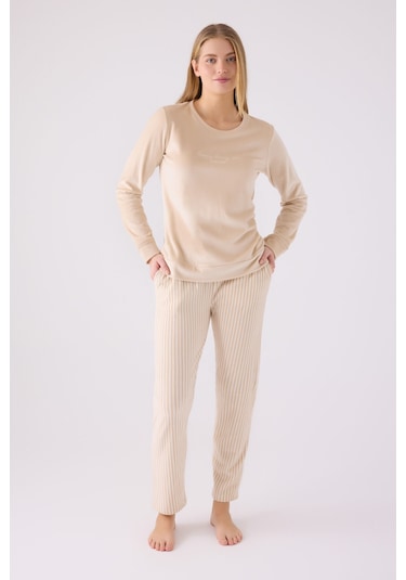 Pierre Cardin Kadın Krem Pijama Takımı Pc8916-s-v2 Krem