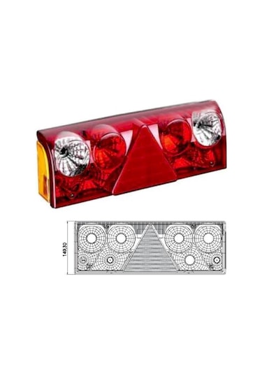 Üniversal Dorse Stop Camı Sarı Sinyalli Sağ - 201615-scrh