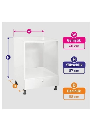 Ankastre Stil Mutfak Dolabı Beyaz
