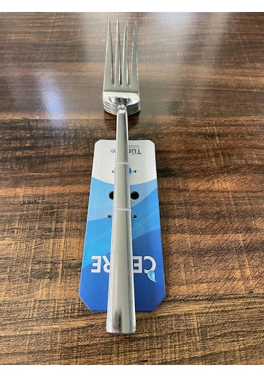 Enashop Paslanmaz Çelik Yemek Çatalı Seti 12 Adet Klasik Düz Model Inox