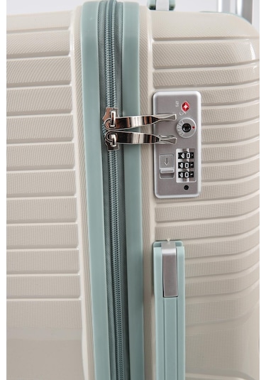 Ççs 5239 Polipropilen 3 Lü Valiz Seti Beyaz-mavi Beyaz - Mavi