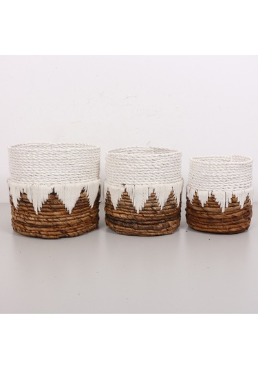 Didim Doğal Abaka 21x19 Cm Saksılık & Saklama Düzenleme Beyaz