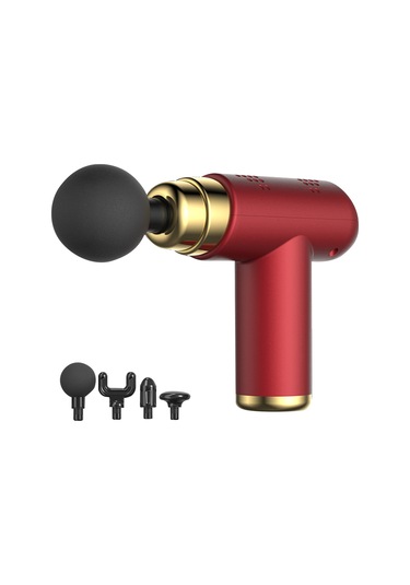 Xindoker Kas Geliştirici Masaj Aleti - 6 Hızlı Titreşimli, 4 Değiştirilebilir Uç, 1200mah Pil Ve Usb-c Şarj Kablosu Şarj Aleti Yok - Kırmızı Kırmızı