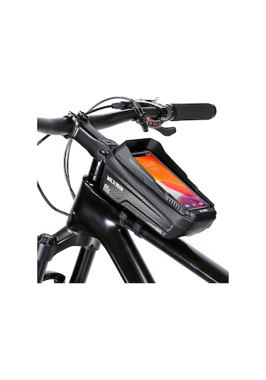 Wıld Man Xt2s 1l Eva Sert Kabuk Dağ Bisikleti Ön Kiriş Çanta Bisiklet Su Geçirmez Telefon Çantası Siyah Siyah
