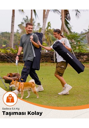 Kingcamp Juniper Bel Destekli Ultra Konforlu Xl Kamp Sandalyesi L.grey Gri