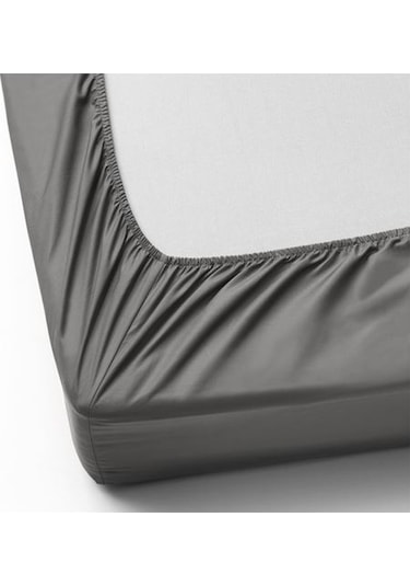 Tek Kişilik Lastikli Çarşaf, Gri Renk Ölçü 90x200 cm Pamuklu
