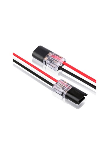 Fobz Kablolar İçin Hızlı Takmalı 2 Pinli Bağlantılar 10 Adet 5 Çift 334098568 Siyah