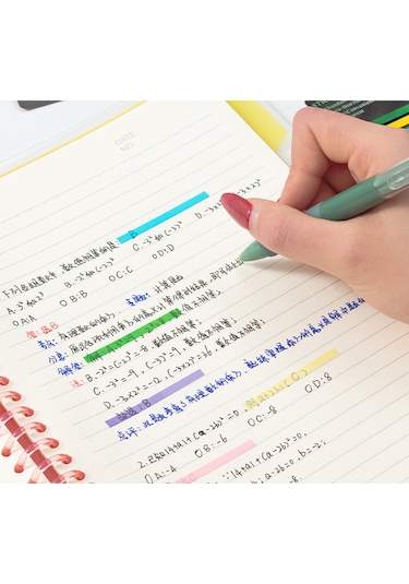 Moveevo Parlak Yapışkanlı Şeffaf İndeks Etiketleri - 300 Adet 5 Renk 100 Adet