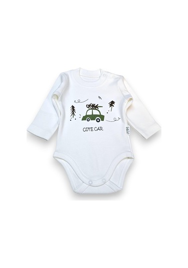 Araba Desenli Hırkalı Erkek Bebek Takım Su Yeşili