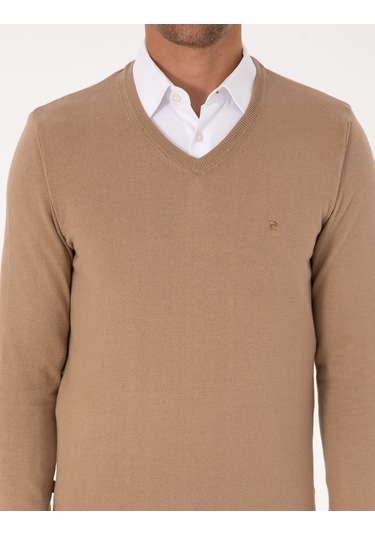 Pierre Cardin Erkek Camel Kazak /triko 50314190-vr015 CAMEL