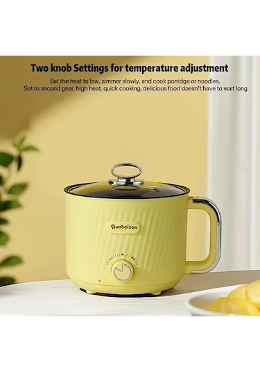 Honeybeeshop Beyaz 1 8l Tek Katmanli Elektrikli Pisirme Makinesi Zarif Gorus Kompakt Kapasite Uc Yemek Icin Bir Tencere Iki Kisi