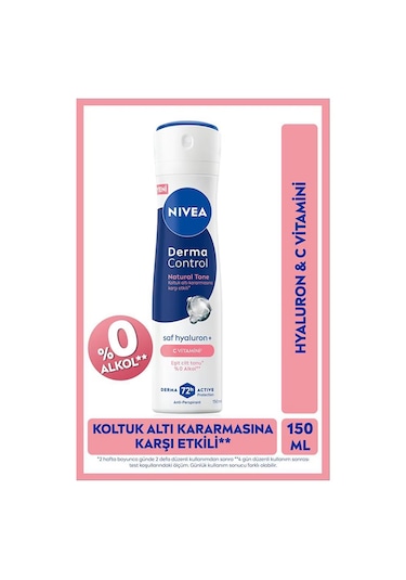 Nivea Deodorant Sprey Derma Kontrol Eşit Ton Kadın 150 Ml